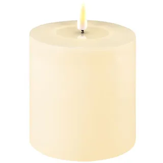 Deluxe Homeart Stumpenkerze LED creme, Ø10 x 10cm