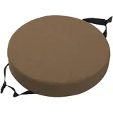 Rr tianshi Runde Stuhl Hocker Sitzkissen Pad, weiche Stuhlkissen Kissen mit No-Slip-Schnalle, rutschfeste Stuhl Sitzkissen Stuhlkissen für Home Office (35x35x5CM,Dunkelbraun)
