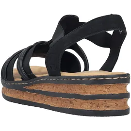Rieker Keilsandalette Damen Schwarz 38