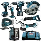 MAKITA Set - 18V Combo Kit Akku Stichsäge und Winkelschleifer DJV180 DGA511 +++