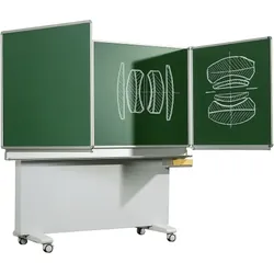 Klappschiebetafel Schultafel aus Premium Stahlemaille, Serie M-EG