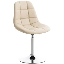 CLP Esszimmerstuhl Stuhl Emil Kunstleder creme