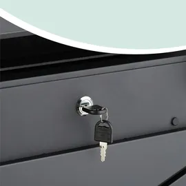 Relaxdays Briefkasten Anthrazit inkl. Zeitungsfach