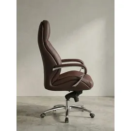 KADIMA DESIGN Chefsessel Echtleder Braun
