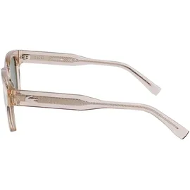 Lacoste L6023S Unisex-Sonnenbrille Vollrand Oval Acetat Spritzguss-Gestell, gelb