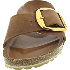 Birkenstock Madrid Big Buckle Nubukleder geölt schmal cognac 39