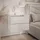 lookway Nachtschrank Aurora II 50 x 40 x 37 cm Weiß/Silber