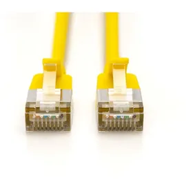 Digitus CAT 6a F/FTP 5 m Gelb Farbcodiert, Geschirmt, mehrdrähtig, mit Knickschutztülle 1 St.