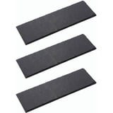 Novaliv 3x Schieferplatten I rechteckig I 40x15x0,5 cm I Sushi Platte Steinteller Schieferplatten Set Schiefer Servierplatten schmall