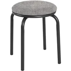 Stapelhocker in Schwarz/Dunkelgrau