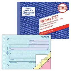 AVERY Zweckform Quittung 1737 MwSt. separat ausgewiesen