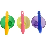 3 x Gummirührschüsseln für Dentallabor, flexible Silikonschüsseln (groß + mittel + klein) mit Spatel