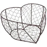 Riffelmacher Korb Herzform 26 x 13,5 cm braun