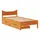 vidaXL Massivholzbett 90 x 200 cm Wachsbraun
