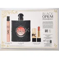 YSL Black Opium Giftset Edp Spray 90ml/Edp Spray 10ml/Rouge Mini Pur Couture Lipstick (Nu Muse)1,3g 101,3 ml