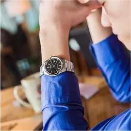 Casio Herren Uhr Casio MTP-1183A-1ADF - Schwarz/Silber