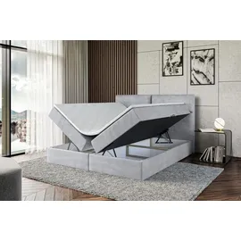 altdecor BOXBETT mit Matratze und Lattenrost, - BOXI3 - 160x200 cm - H4 - Hellgrau