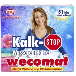 Wecomat Kalk-Stop Wasserenthärter Tabs 60062 , 1 Packung = 51 Tabs à 16 g