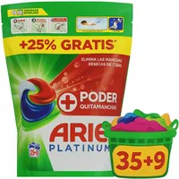 Ariel Platinum 4-in-1 Waschmittelkapseln mit Fleckenentferner, 35+9 Stück