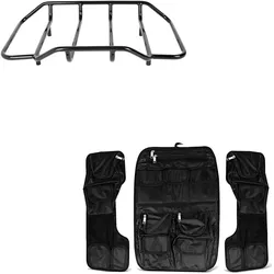 Set: Gepäckträger + Satteltaschen-Deckel und TP-Deckel Organizer passend für Harley Davidson Touring 94-13