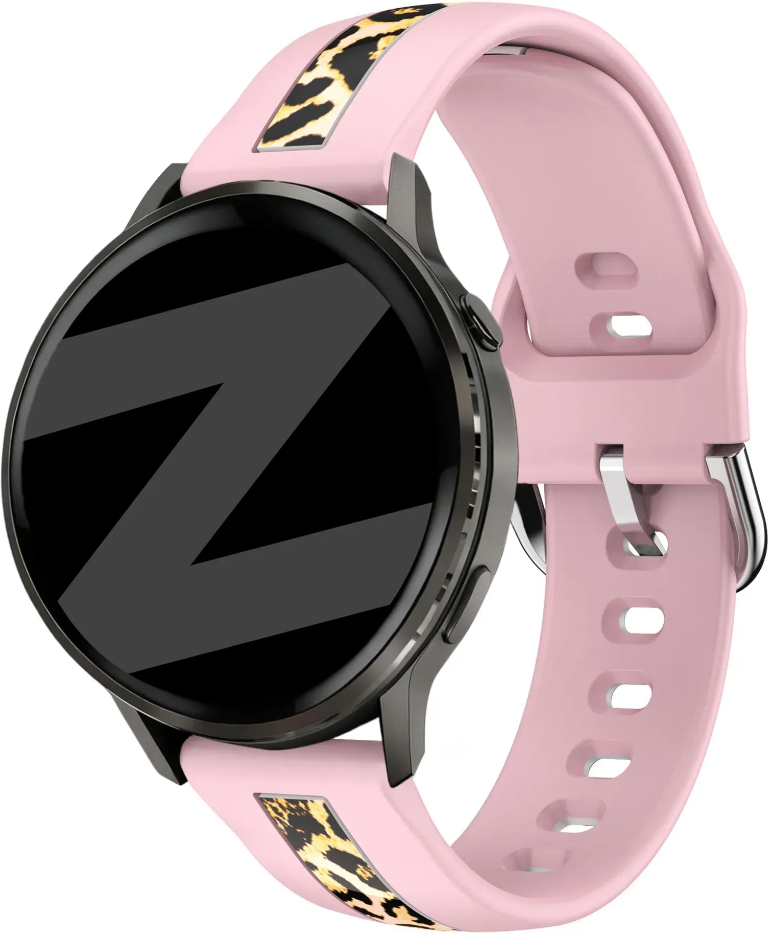Bandz Oozoo Smartwatch 20mm Armband Silikon für Oozoo Smartwatch 20mm - Hellrosa - Schnallenverschluss