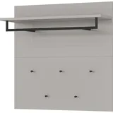 Germania Garderobenpaneel 3800-186 GW-Bastia, in Steingrau, mit Kleiderstange aus Metall, 96 x 95 x 30 cm (BxHxT)