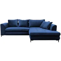 Livetastic Ecksofa, Royalblau, Textil, 4-Sitzer, Füllung: Schaumstoff, Ottomane rechts, L-Form, 277x187 cm, Made in EU, Stoffauswahl, Rücken echt, Wohnzimmer, Sofas & Couches, Wohnlandschaften, Ecksofas