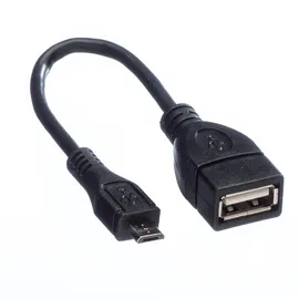 Value USB 2.0 Kabel, USB 2.0 Typ Micro B - Typ A BU, OTG, 0,15 m