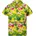 King Kameha Funky Hawaiihemd Kids Kinder Jungs, Kurzarm, Print Pineapple Flowers, Gelb, 6 - 6 Jahre