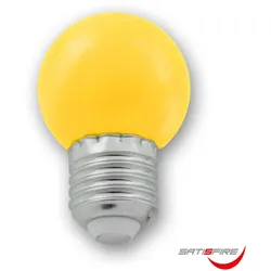 LED Leuchtmittel G45 - gelb - E27 - 1W | SATISFIRE