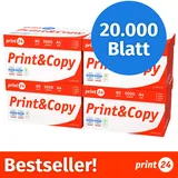 Druckerpapier Kopierpapier 20000 Blatt 40 x 500 A4 Premium Hochweiß CIE 160 Testsieger PEFC zertifiziert