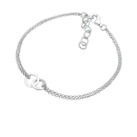 Elli Kreis Geo Minimal Armband silber 925 Sterling Silber Größe 18