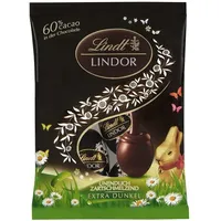 Lindt Lindor Dark Eier 5 einzeln gewickelte Ostereier mit Füllung 90g