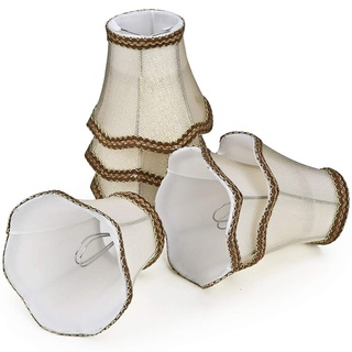 Lampenschirme 2er/6er set E14 E27 Kerzenbirnen für Kronleuchter Pendellampe Wandleuchte Hängelampe Lampenschirm Gold