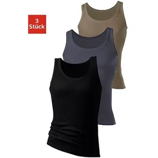 H.I.S. H.I.S Tanktop »Feinripp«, (Packung, 3 tlg.), ohne Seitennähte, grün