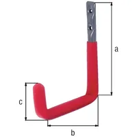 GAH Alberts GAH Wandhaken U-Form Rotgummi A.115mm STA roh
