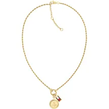 Tommy Hilfiger Kette mit Anhänger CHARMS Blau/Gelb/Gold/Rot Edelstahl