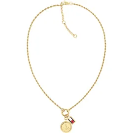 Tommy Hilfiger Kette mit Anhänger CHARMS Blau/Gelb/Gold/Rot Edelstahl