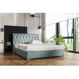 99rooms Justin Polsterbett ohne Bettkasten 200x200 cm Strukturstoff INARI Hellgrau