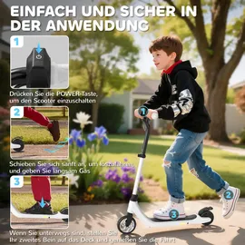 Homcom E-Scooter schwarz/weiß