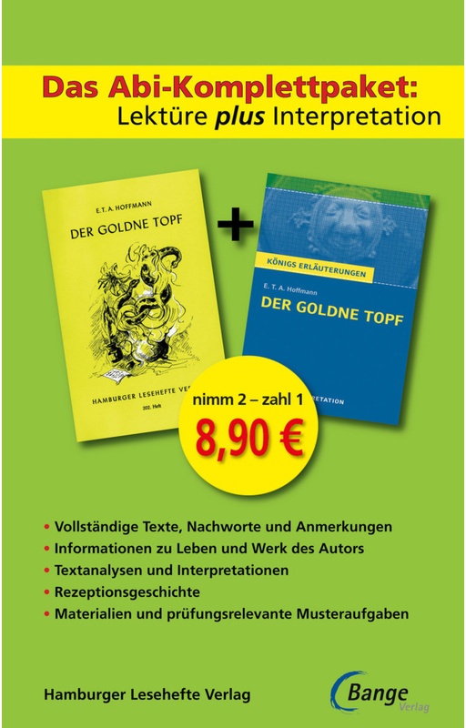 Der Goldne Topf -  Lektüre Plus Interpretation: Königs Erläuterung + Kostenlosem Hamburger Leseheft Von E.T.A. Hoffmann. - E. T. A. Hoffmann, Kartonie