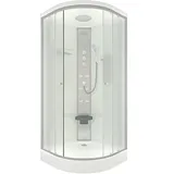AcquaVapore Duschkabine Fertigdusche Dusche Komplettkabine D10-10M1 90x90 cm - Weiß