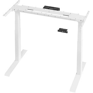Flexbase 650 elektrisch höhenverstellbares Schreibtischgestell weiß ohne Tischplatte, T-Fuß-Gestell weiß 112,8 - 172,8 x 73,0 cm