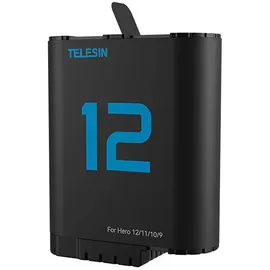 TELESIN Lithium-Batterie für GoPro Hero 12/11/10/9 (blau)
