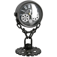 Casablanca modernes Design Casablanca - Uhr, Standuhr - doppelseitig - Chain- Silber/schwarz - Höhe 33 cm
