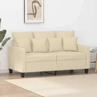 VidaXL 2-Sitzer-Sofa Creme 120 cm Stoff