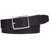 Tommy Hilfiger Herren Gürtel New Buckle Jeans 3,5 cm Ledergürtel, Schwarz (Black), 90