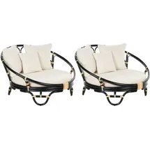 Beliani Sonneninsel ROSSANO in Schwarz/Beige - Gr.: onesize