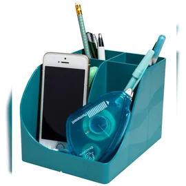 Exacompta 4x Stifteköcher Pen Wave, Skandi - Bleu Pacifique