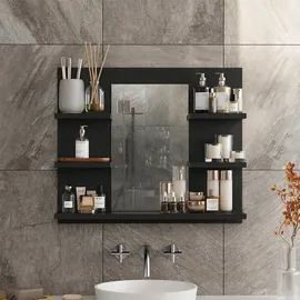 Vicco Spiegelschrank, Wilbur, mit Regalen,